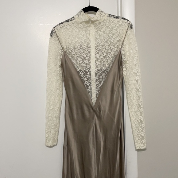 Walk of Shame off white lace and copper gown - Picture 3 of 5